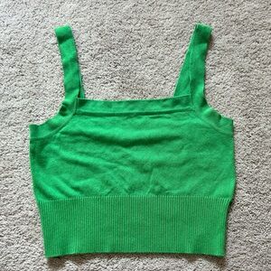 Garage green knit tank top. Size xs